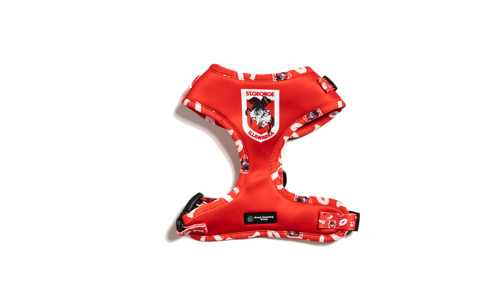 NRL No Pull Neoprene/Mesh Harness Adjustable Dog Vest St George Dragons