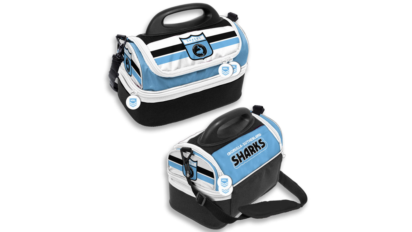 NRL	Cronulla Sharks Retro Design Insulated School Lunch Box Dome Cooler Bag