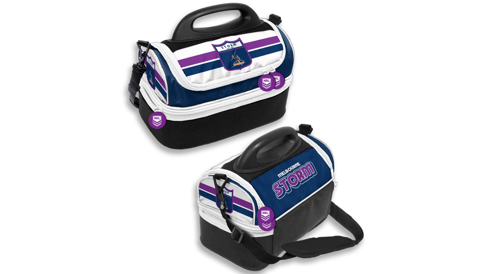 NRL	Melbourne Storm Retro Design Insulated School Lunch Box Dome Cooler Bag