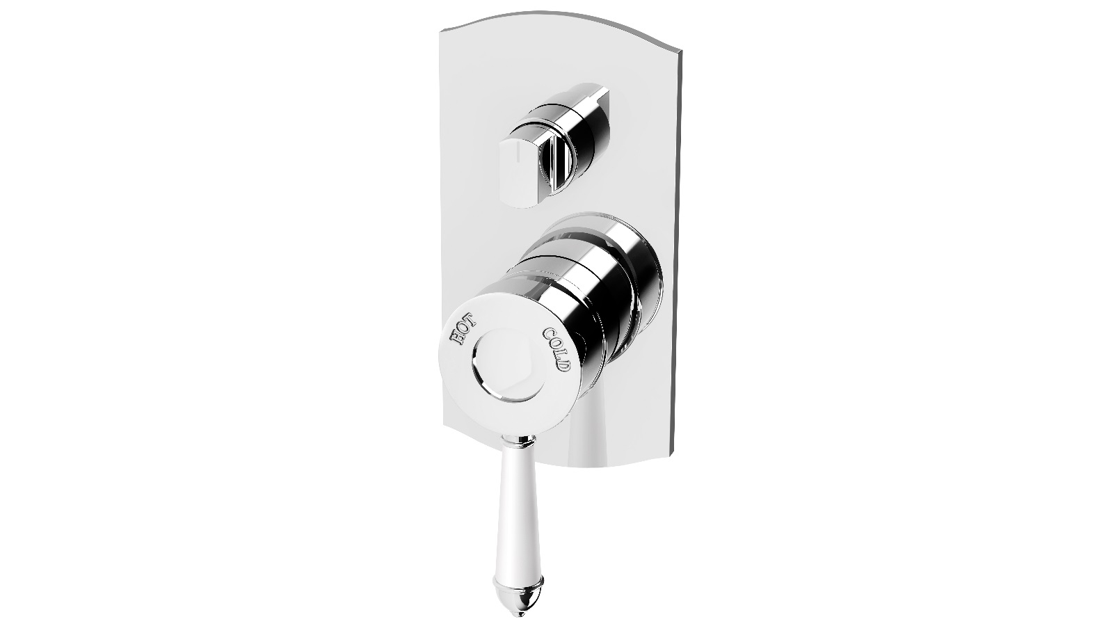 Phoenix Nostalgia Shower/Bath Diverter Mixer - Chrome/White