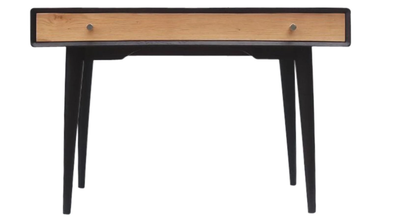 6IXTY 110cm Twin Writing Study Office Wooden Desk - Black / Natural