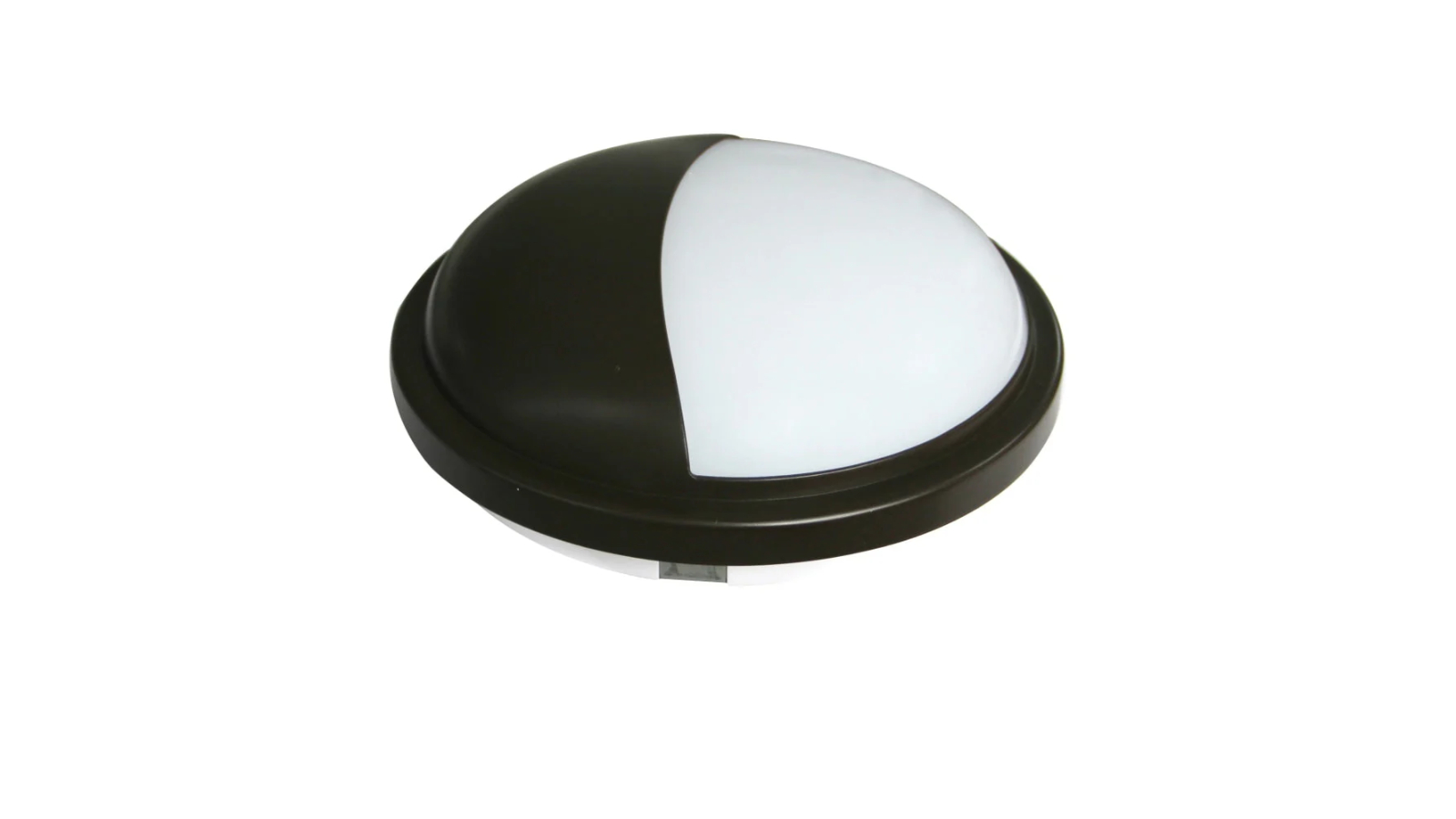 LED Bulkhead Round White 3000K OD22.5cm Eyelid IP65 - Black