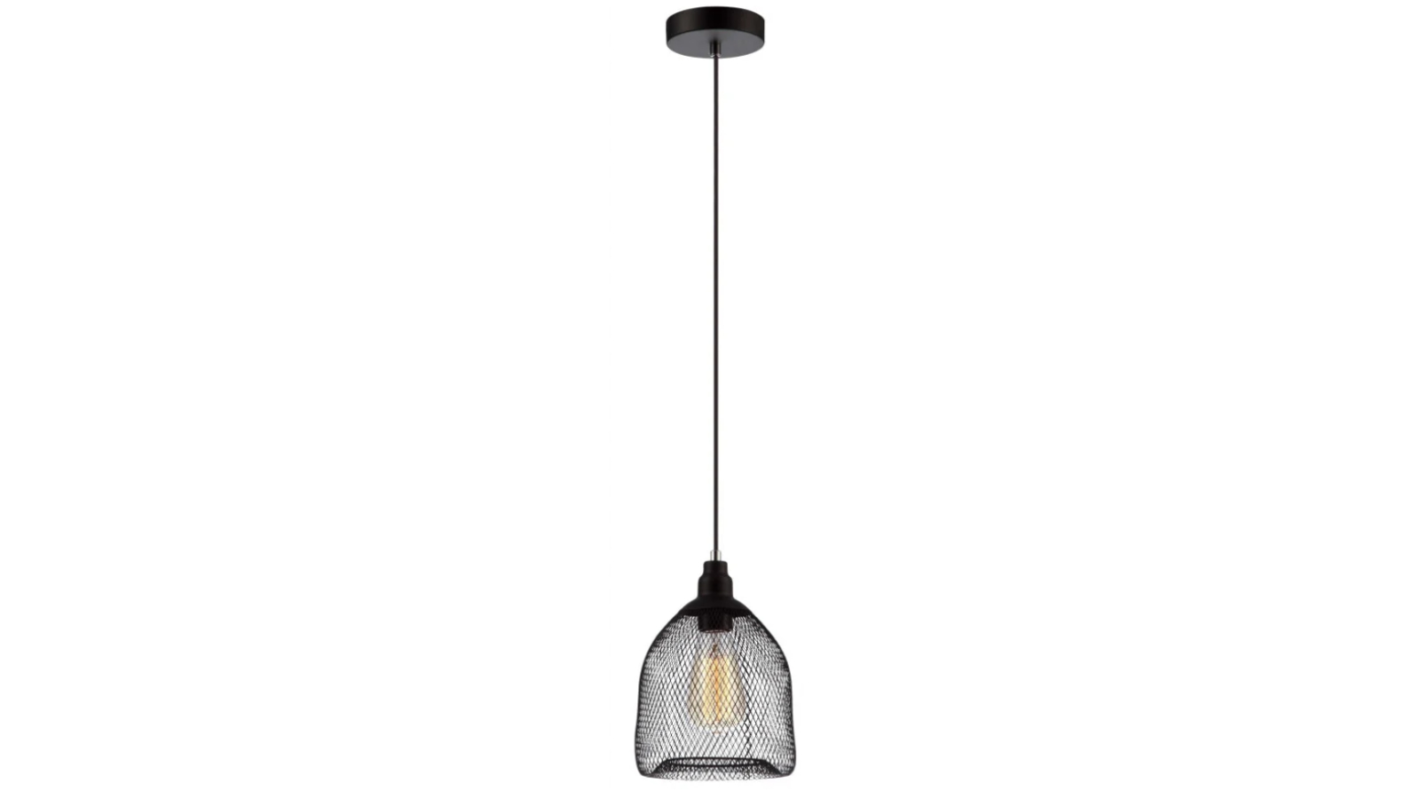 Cheveux Black Iron Mesh Bird Cage Interior Pendant Light
