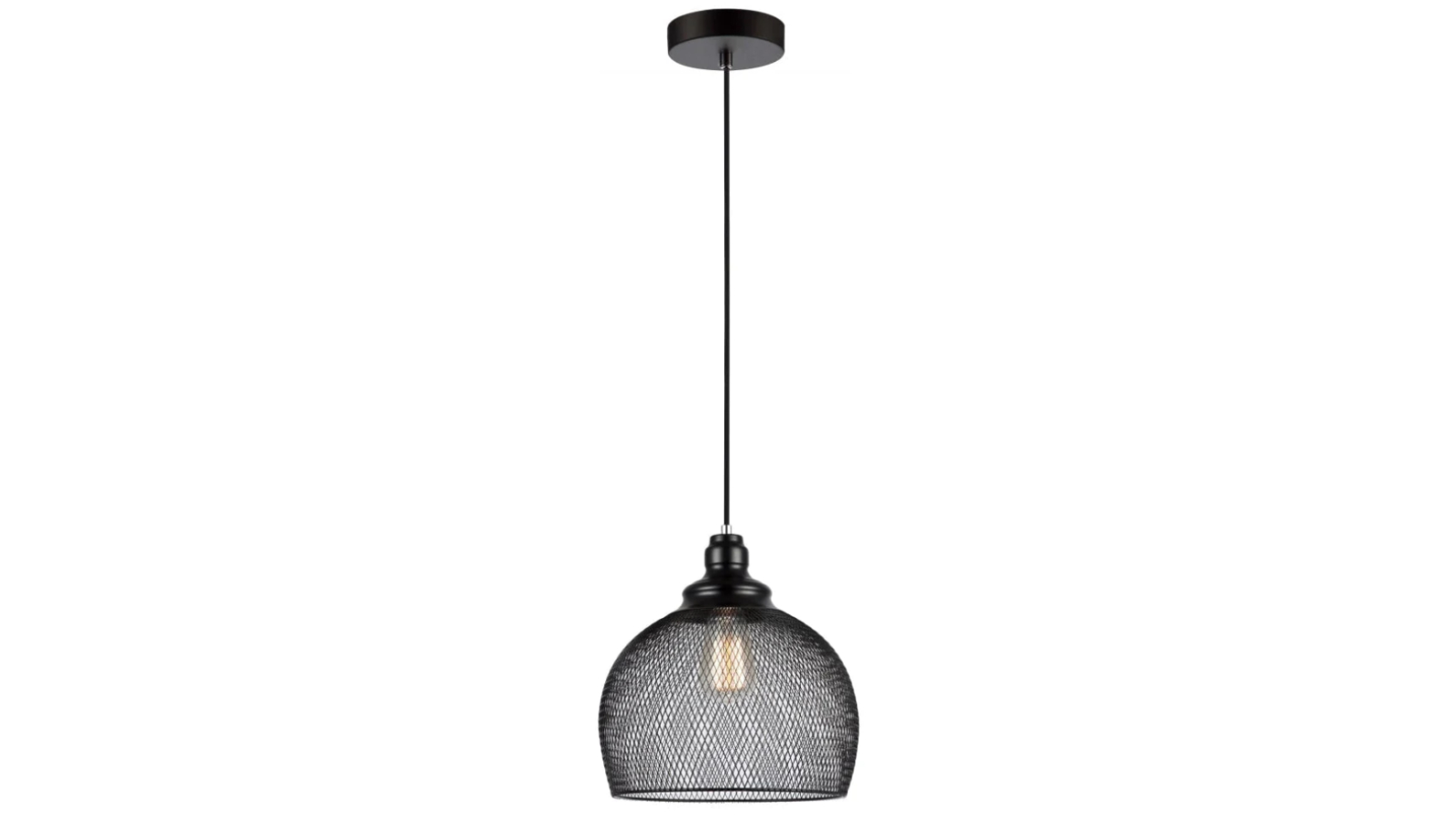 Cheveux Black Iron Mesh Large Wine Glass Shape Interior Pendant Light