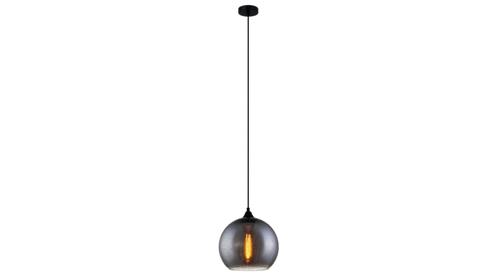 Chuva Smokey Black Wine Glass Shape with Rain Drop Effect Interior Pendant Light