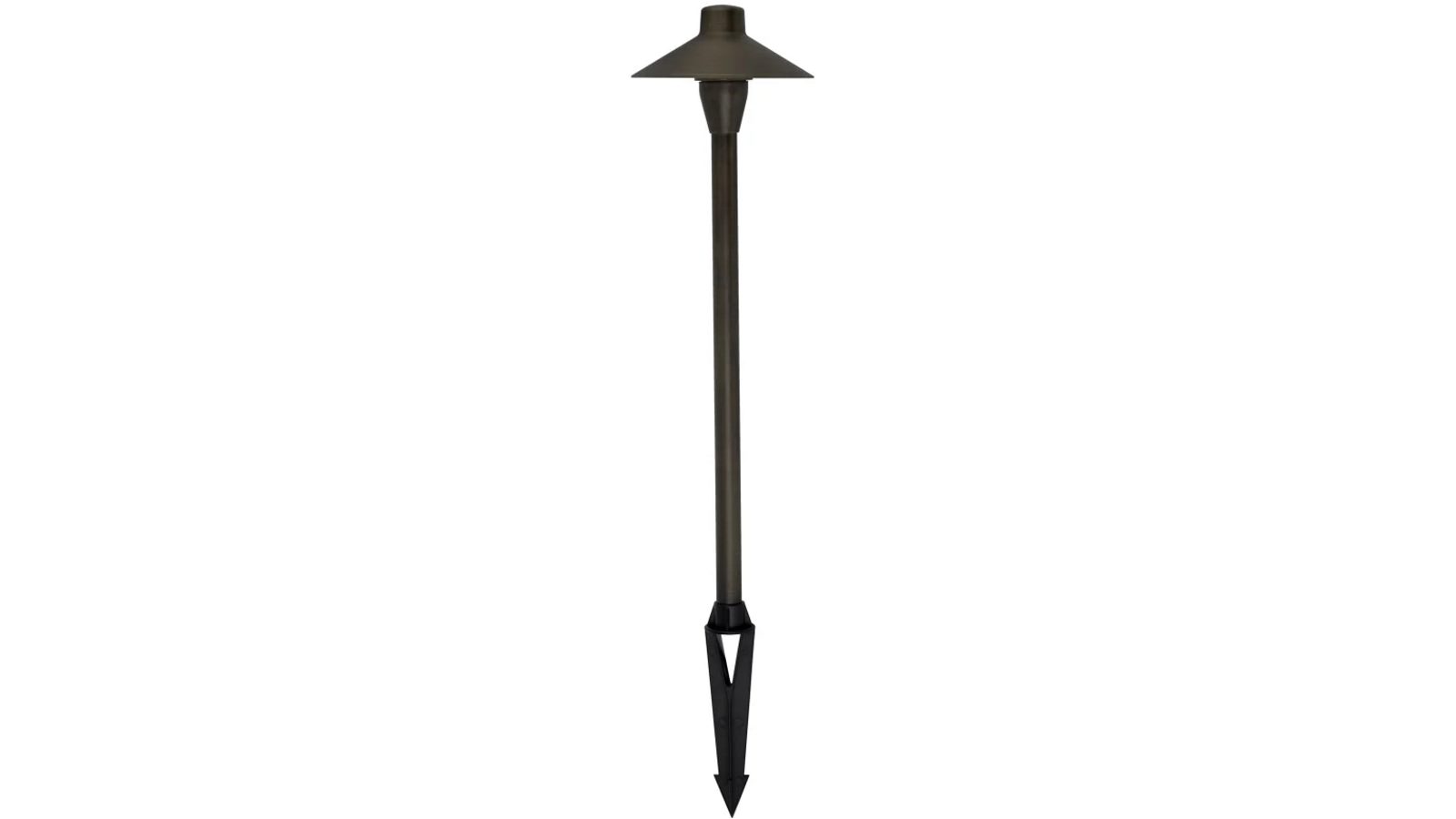 COOLIE Exterior Fixed 12V G4 Spike Light L80cm Low Glare IP54 - Rustic Brass