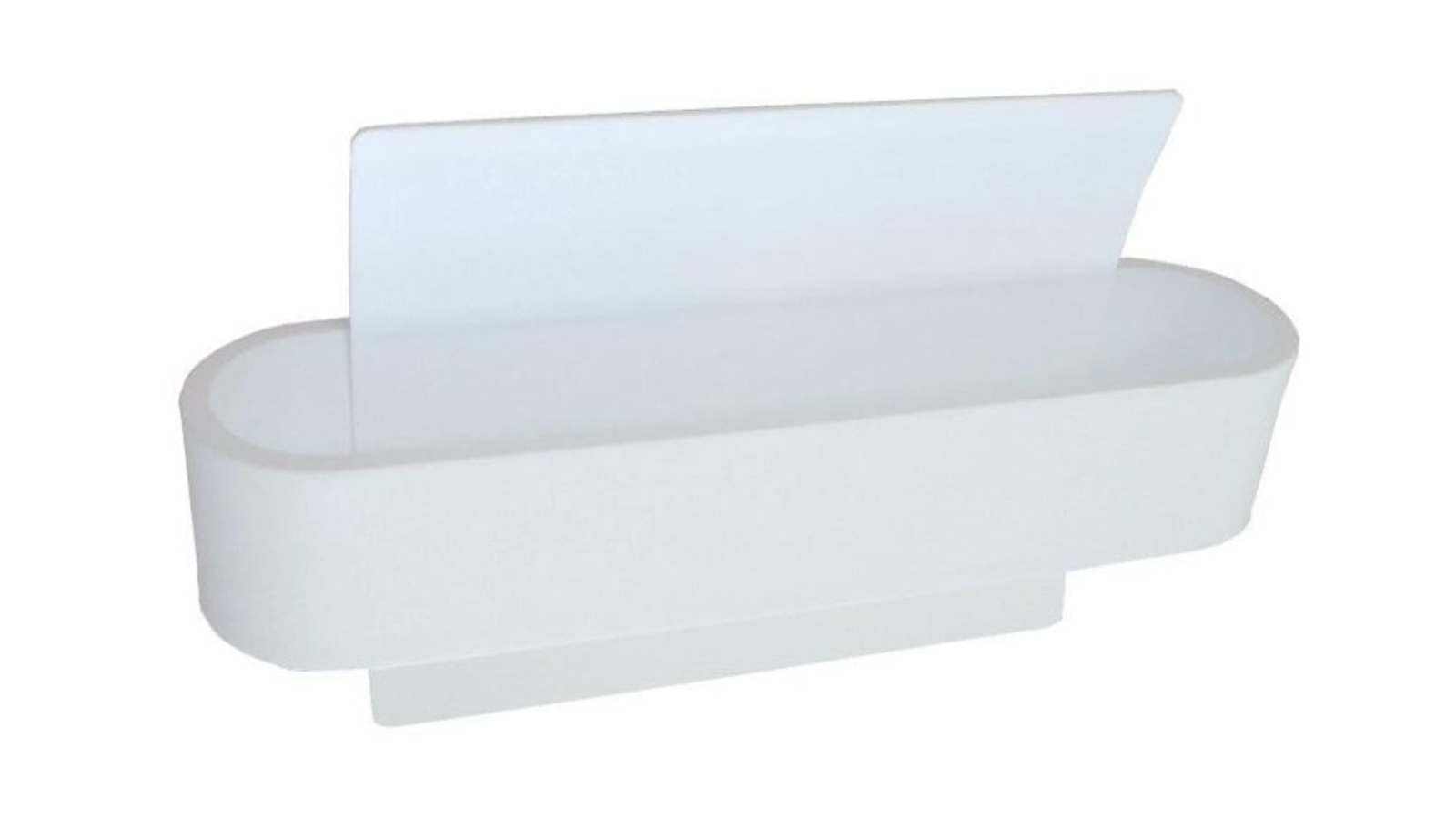 DUBAI Interior LED Surface Mounted Rectangular Curved Wall Light 3000K - Matte White