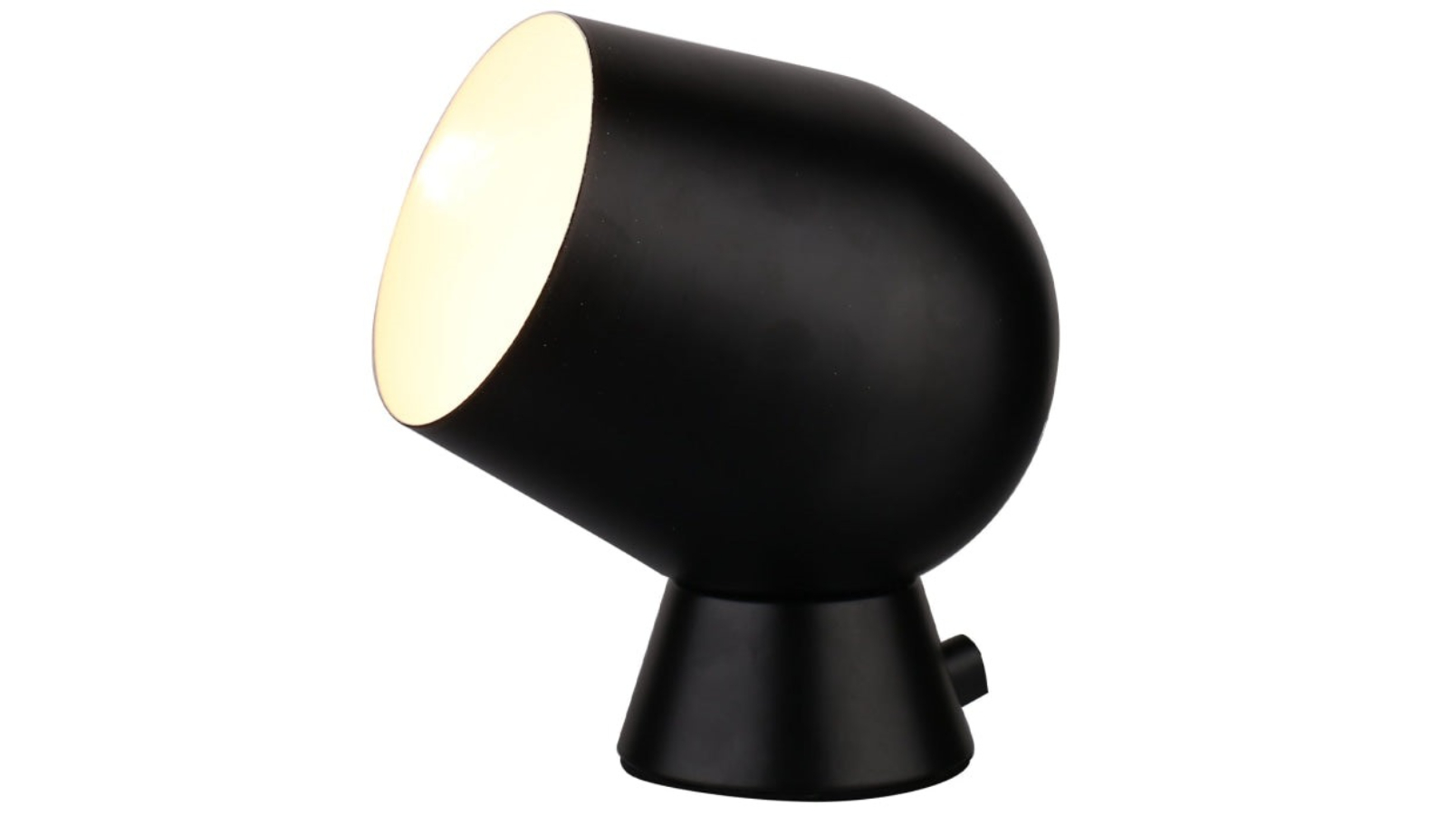Fokus Fixed Touch On/Off Ellipse Iron Table Lamp - Black