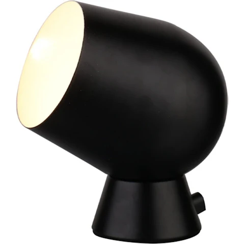 Fokus Fixed Touch On/Off Ellipse Iron Table Lamp - Black