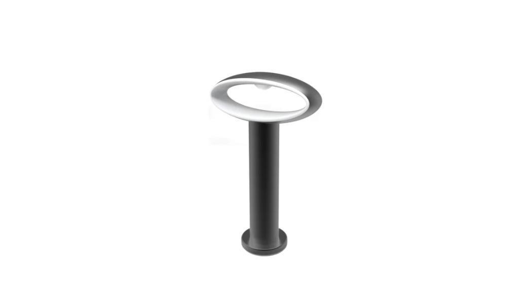 HORUS LED Oval Matte Black Bollard Light 3000K H30cm IP54