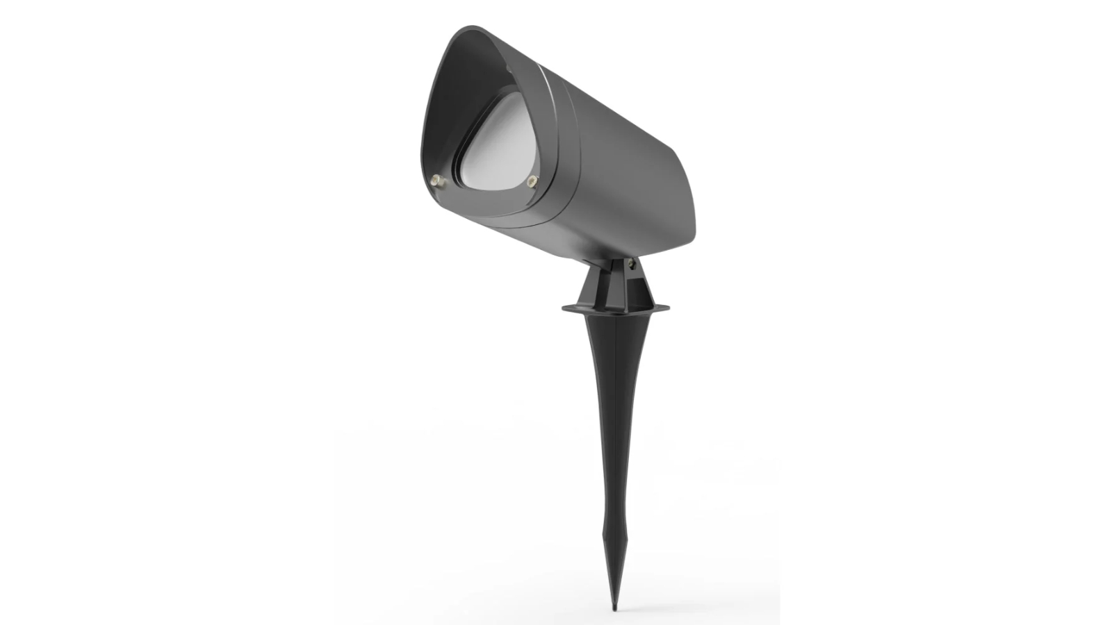 KAM 12V MR16 Single Adjustable Spike Light Dark Grey Exposed Cable IP65