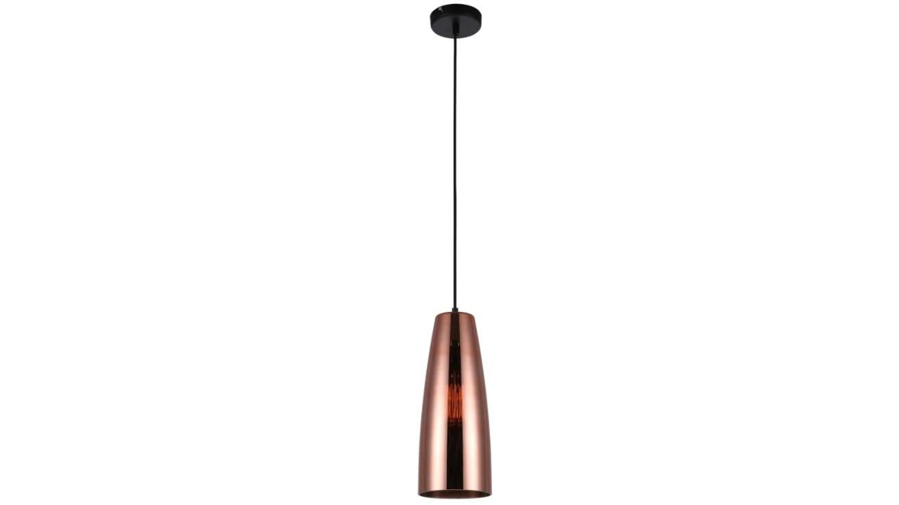 LAMINA Retro Copper Coloured Ellipse Glass Pendant Light