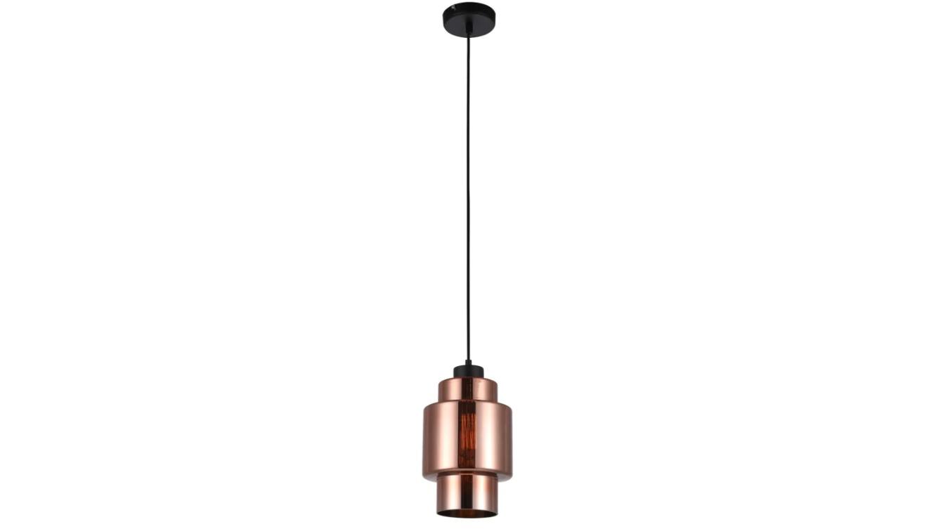 LAMINA Retro Copper Coloured Double Cylinder Glass Pendant Light