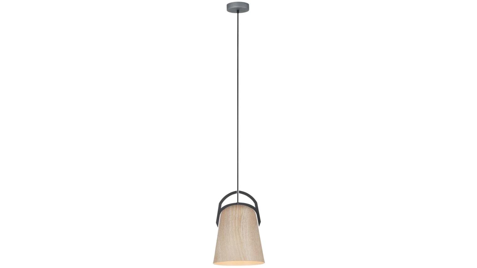 LEGNA Retro Replica Wood Natural Oak Ellipse Pendant Light