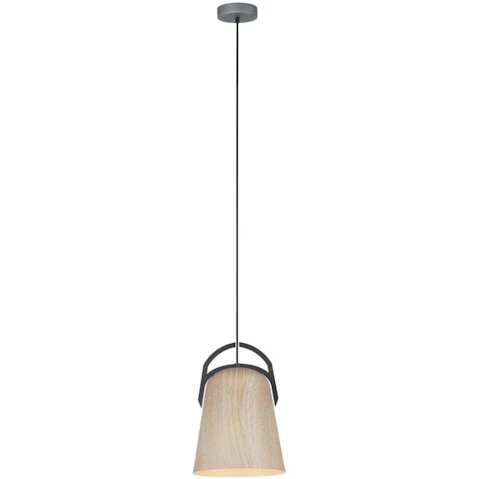 LEGNA Retro Replica Wood Natural Oak Ellipse Pendant Light