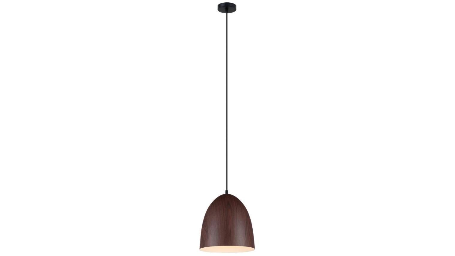 LIGNA Retro Replica Wood Oblong Pendant Light - Black Walnut