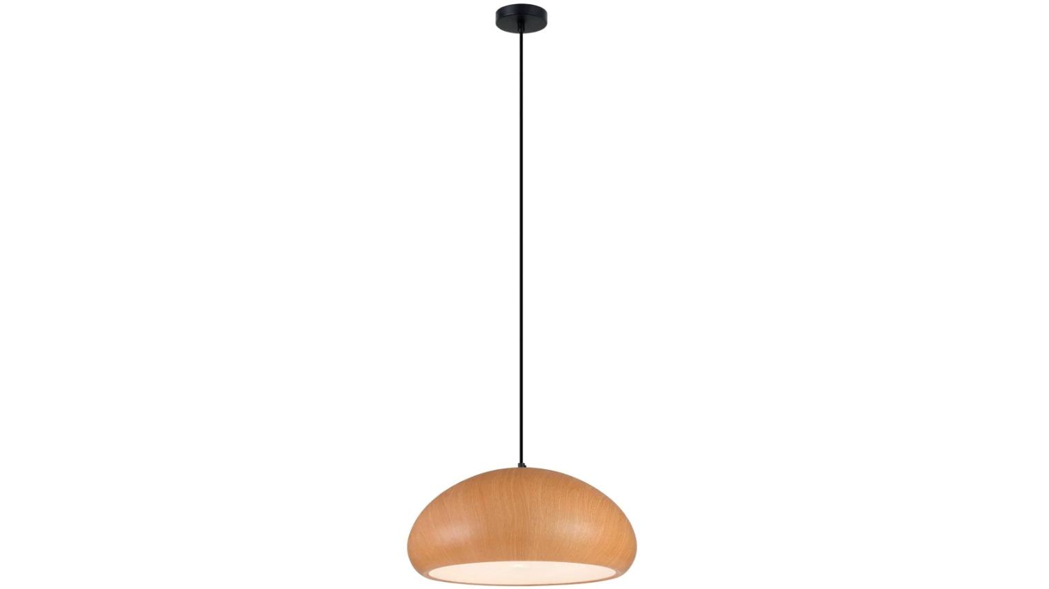 LIGNA Retro Replica Wood Cherry Dome Pendant Light - Golden Oak