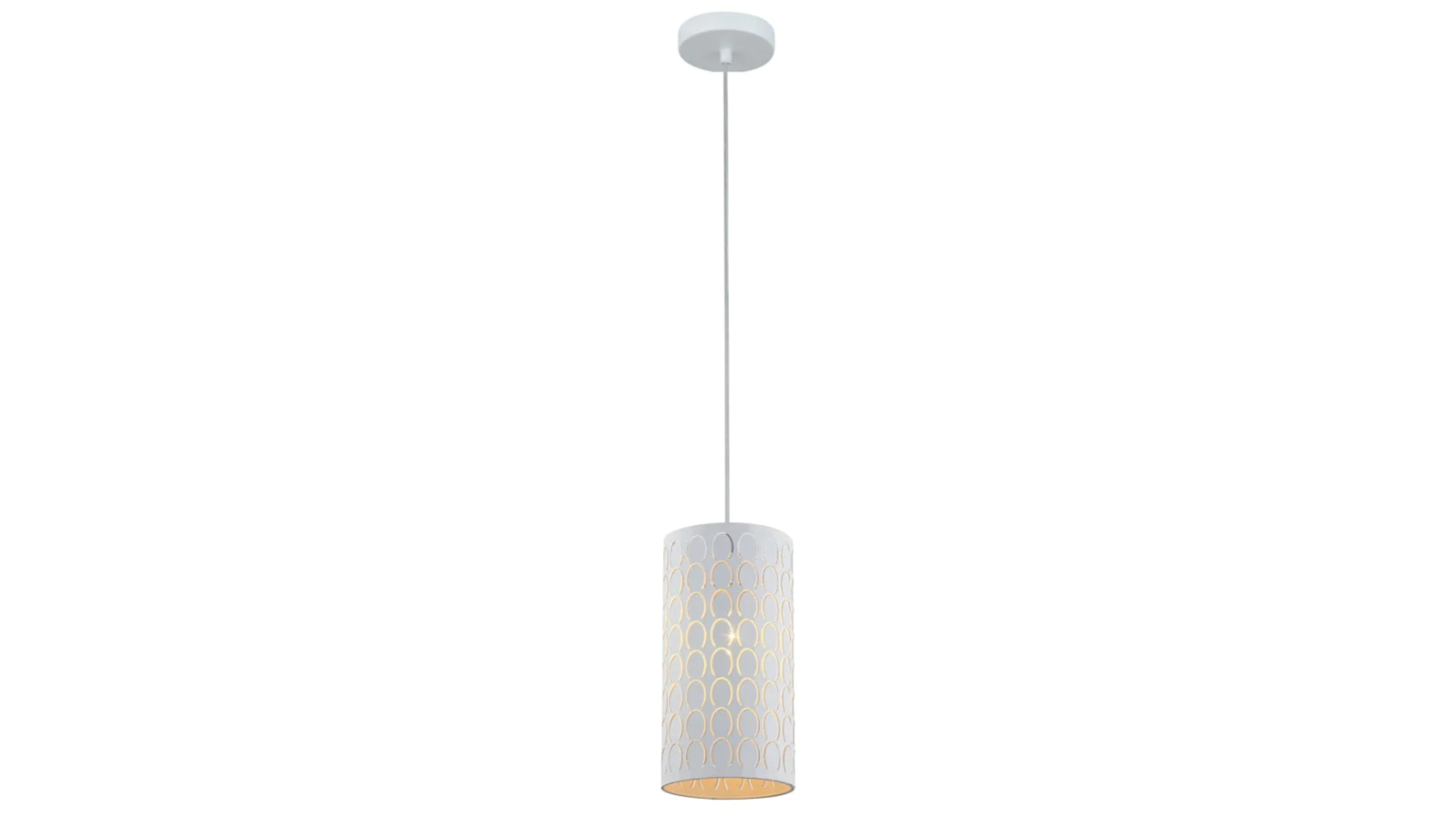 Modello Modern Embossed Oblong Pendant Light - White
