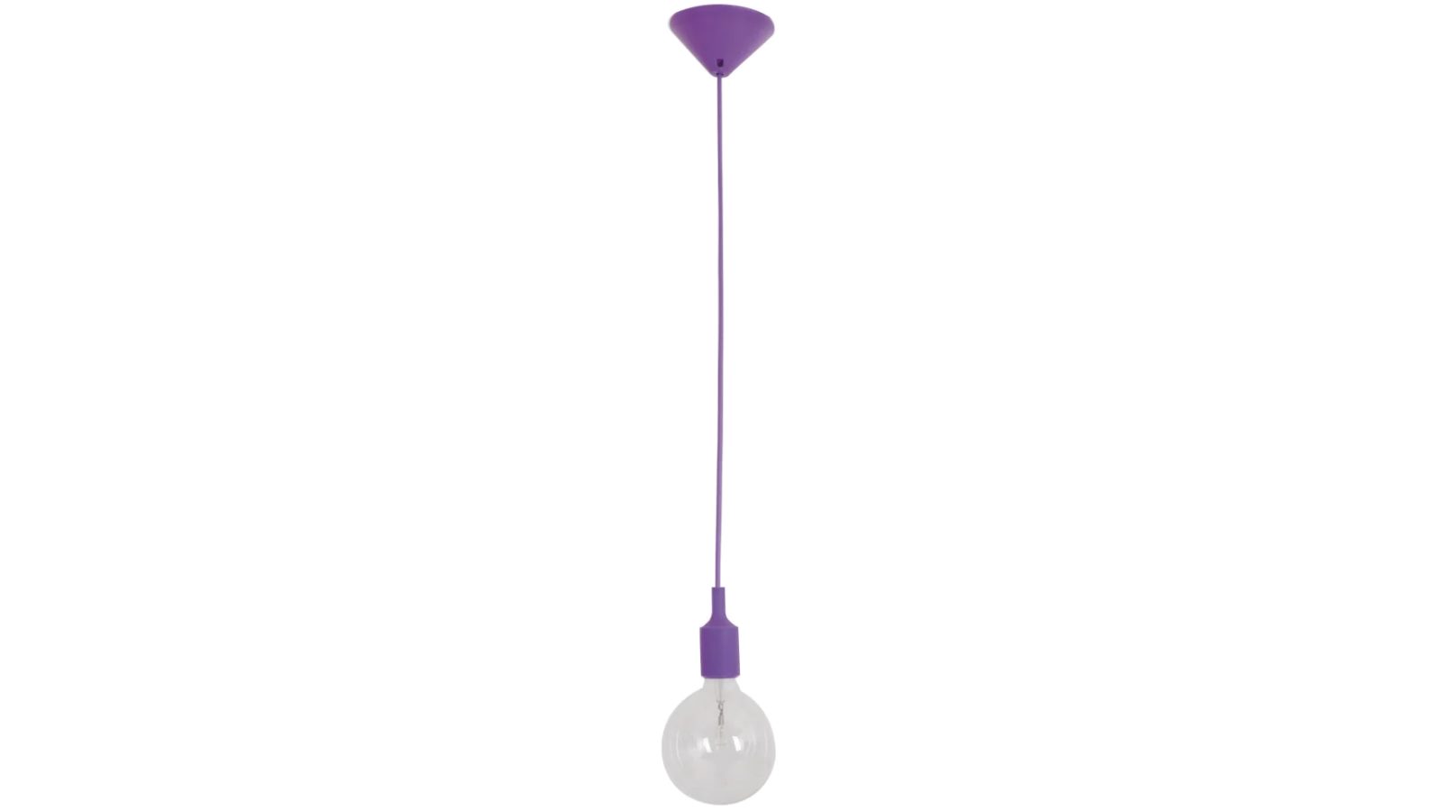 2metre Cable Silicon Suspension Minimalist Industrial Pendant Light - Purple