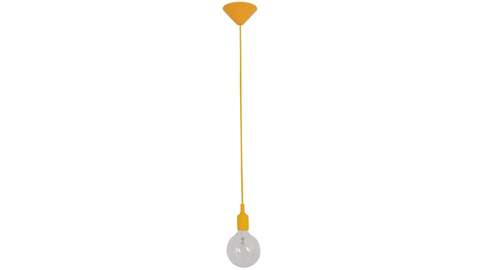 1metre Cable Silicon Suspension Minimalist Industrial Pendant Light - Yellow
