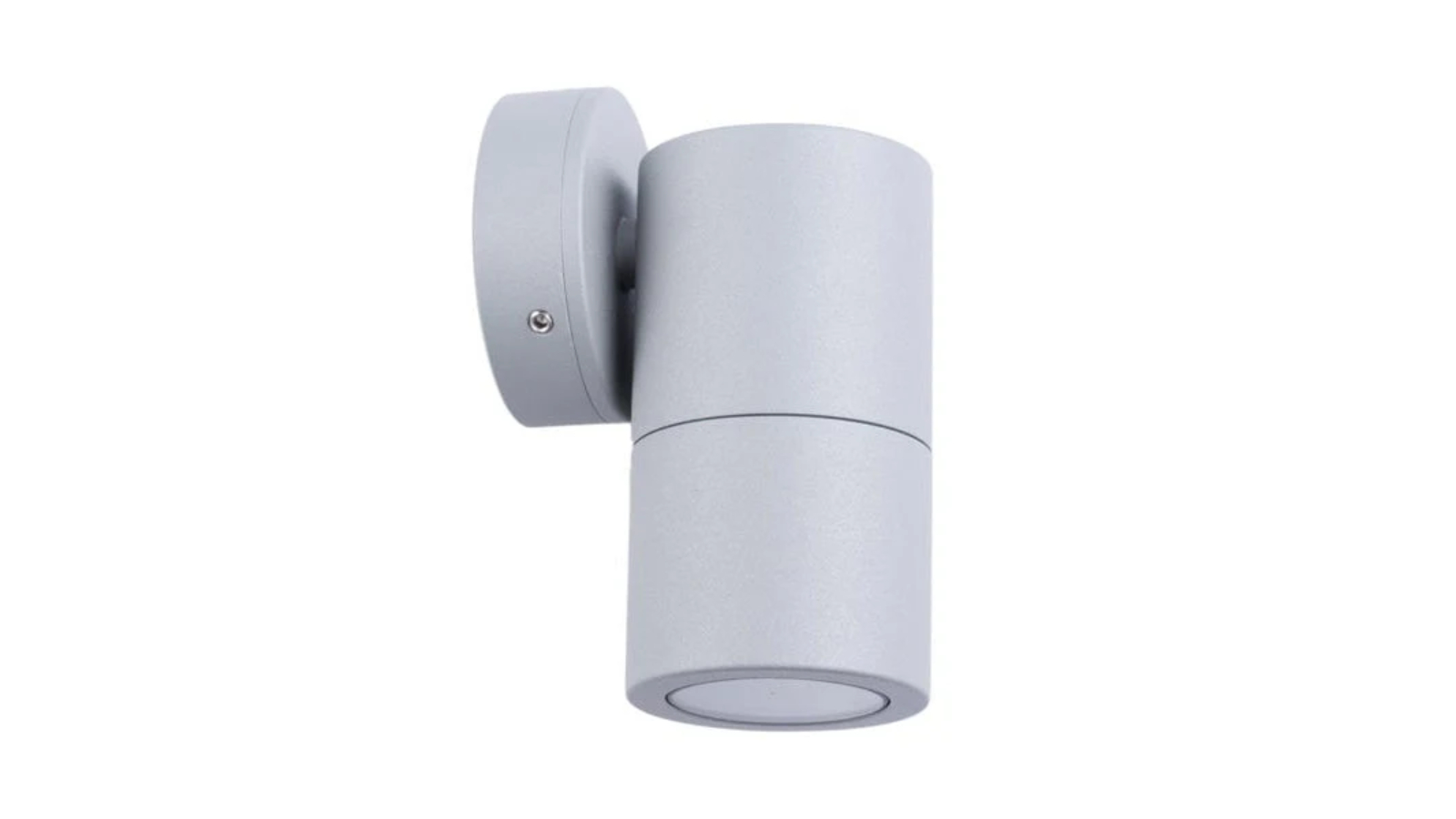 IP65 Single Fixed 12V MR16 Round Back Plate Pillar Light - Matte Grey