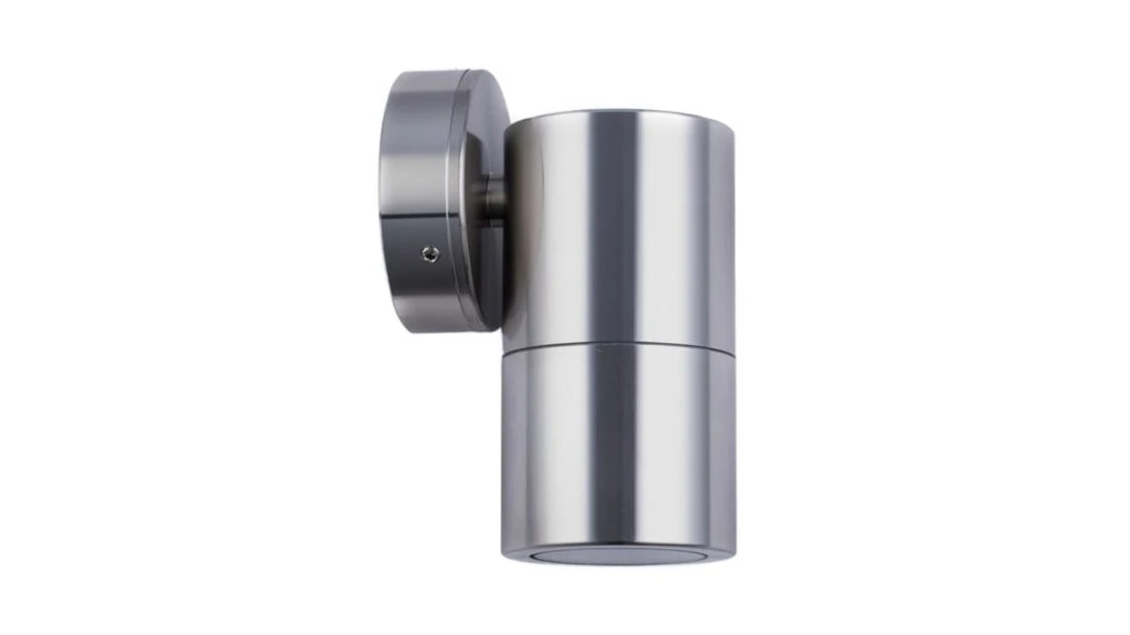 IP65 Single Fixed 12V MR16 Round Back Plate Pillar Light - Titanium