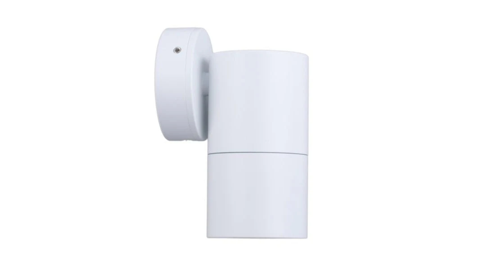 IP65 Single Fixed 12V MR16 Round Back Plate Pillar Light - White