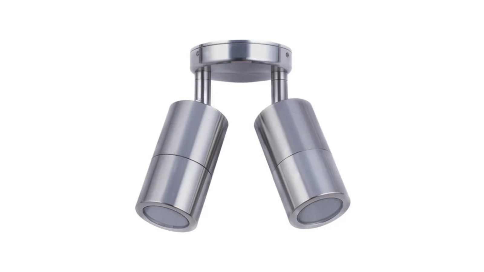 IP65 Double Adjustable 12V MR16 Round Back Plate Pillar Light - Titanium