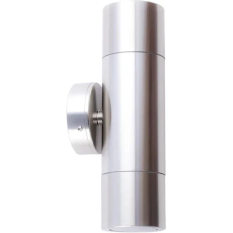 IP65 Up/Down 12V MR16 Round Back Plate Pillar Light - 316 Stainless Steel