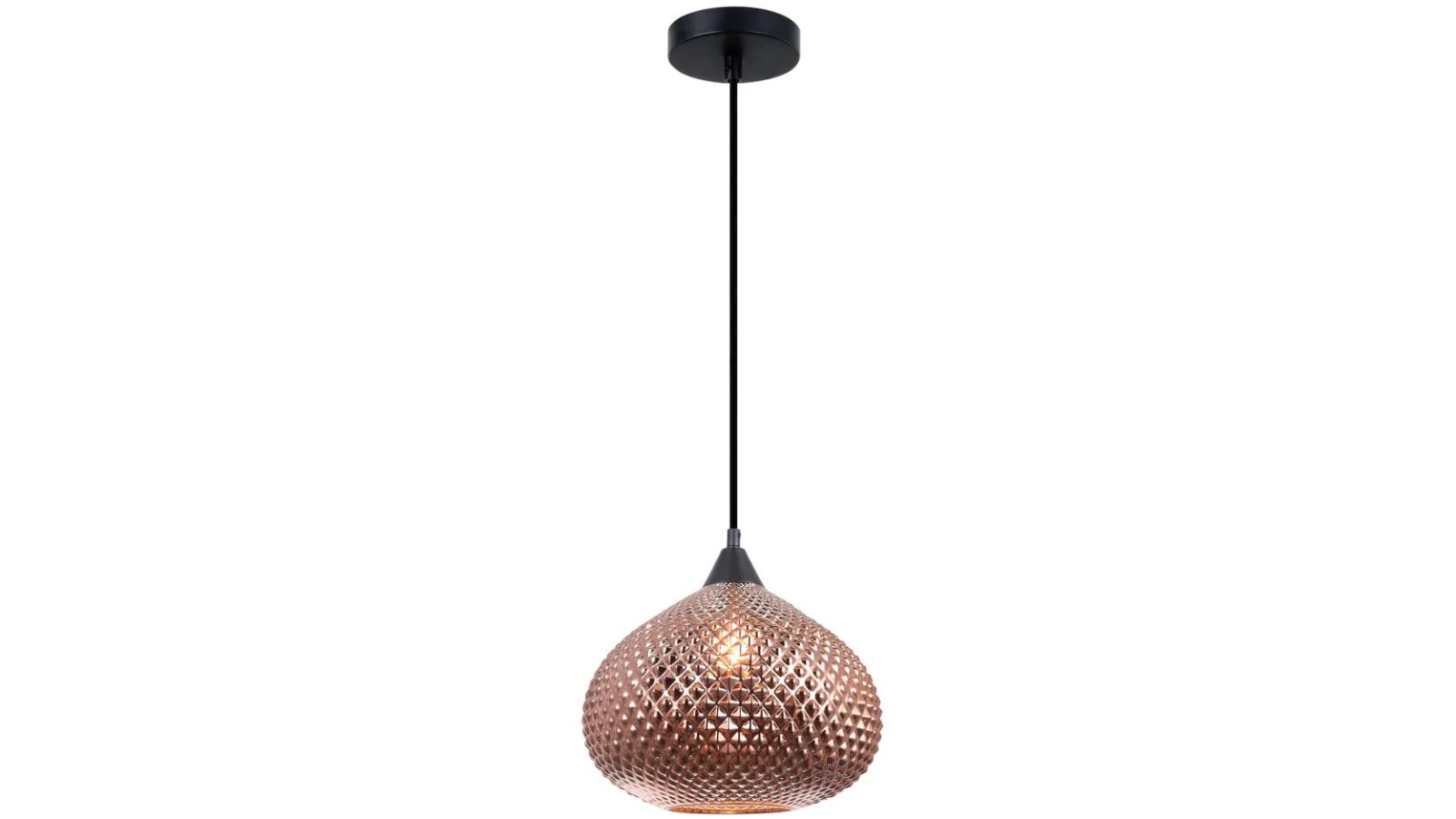 Rictus Bohemian Wine Glass Shape with Quadrilateral Segments Pendant Light - Copper