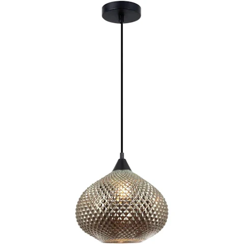 Rictus Bohemian Wine Glass Shape with Quadrilateral Segments Pendant Light - Chrome
