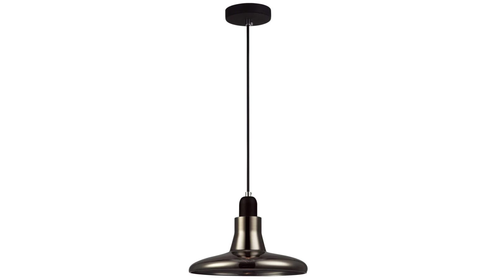 Riverina GU10 Martini Shape Glass Pendant Light - Smokey Black