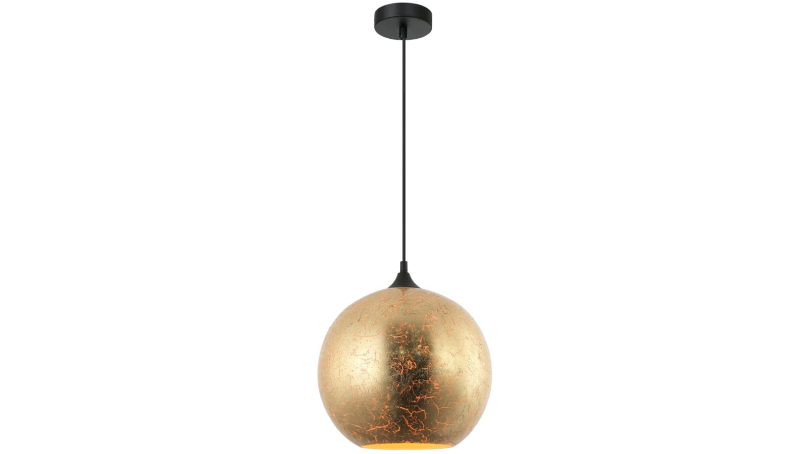 Roche Wine Shape Glass with White Interior Pendant Light - Matte Gold