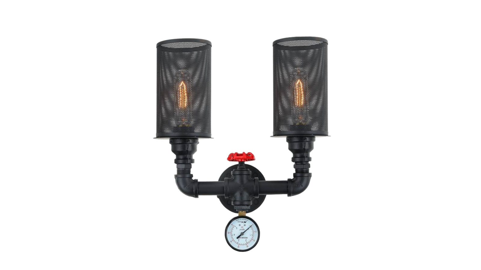 Veneto Black Oblong Mesh Iron x 2 Table Lamp