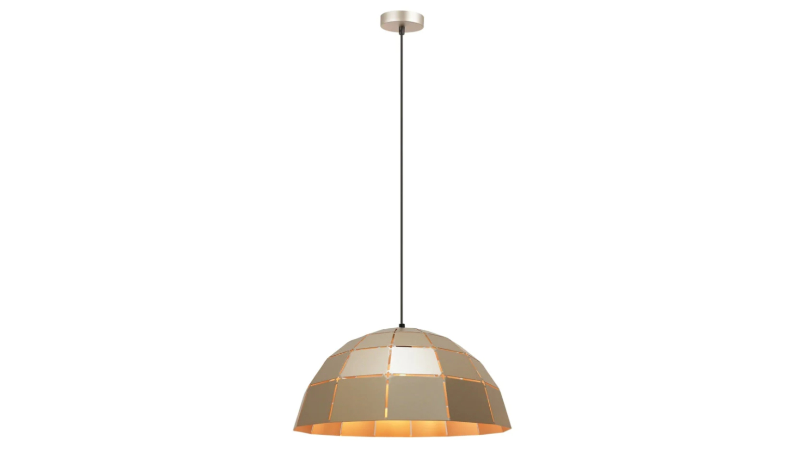 ARMIS Interior Retro Tiled Dome Pendant Light - Champagne Gold