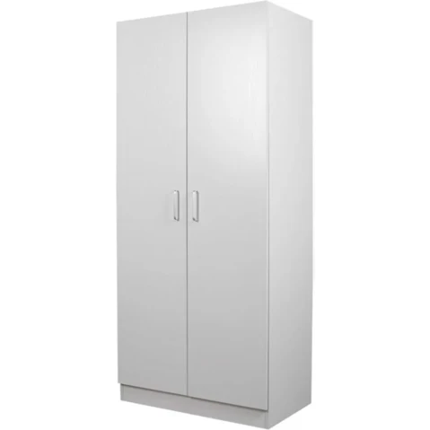 Design Square Modern 5-Tier Multi-Purpose Cupboard 2-Door Pantry Storage Cabinet - White