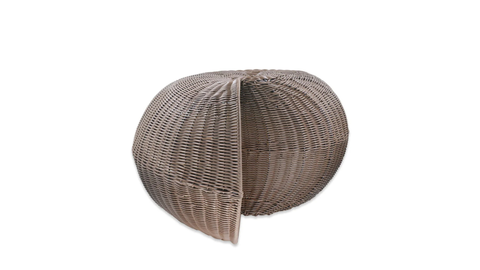 Design Square Snail Rattan Pet House Bed - Brown