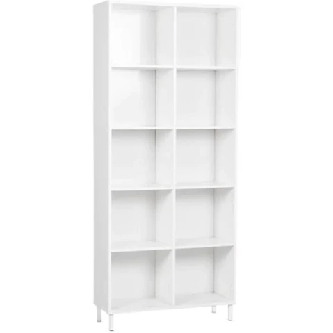 Maestro Furniture 10-Cube Ashley Collection Bookcase Display - White
