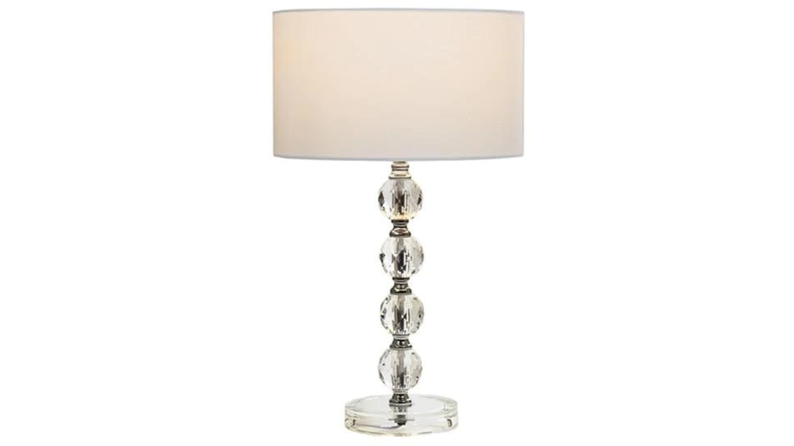 Luminea Emery Crystal Base Table Lamp - White Shade