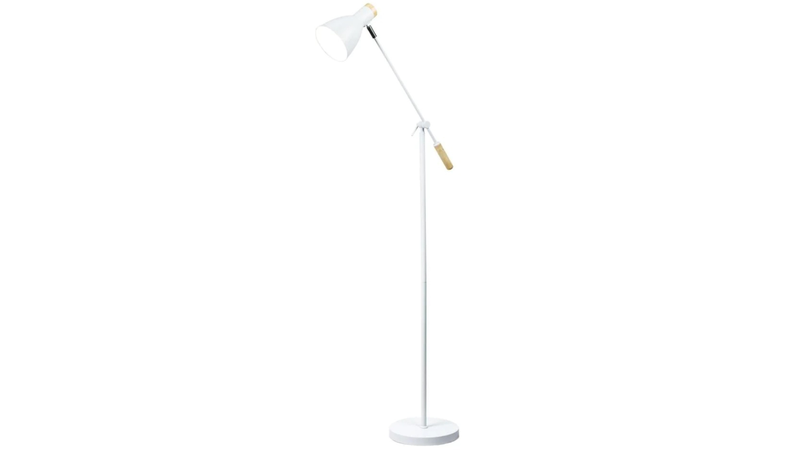 Luminea Adjustable Scandinavian Style Floor Lamp - White