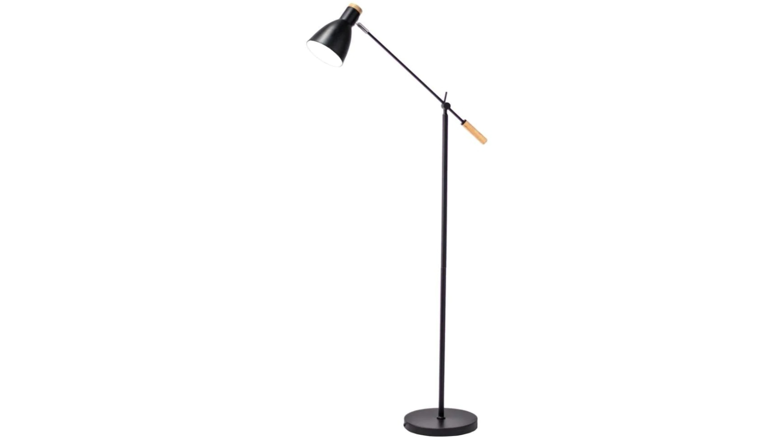 Luminea Adjustable Scandinavian Modern Style Floor Lamp - Black