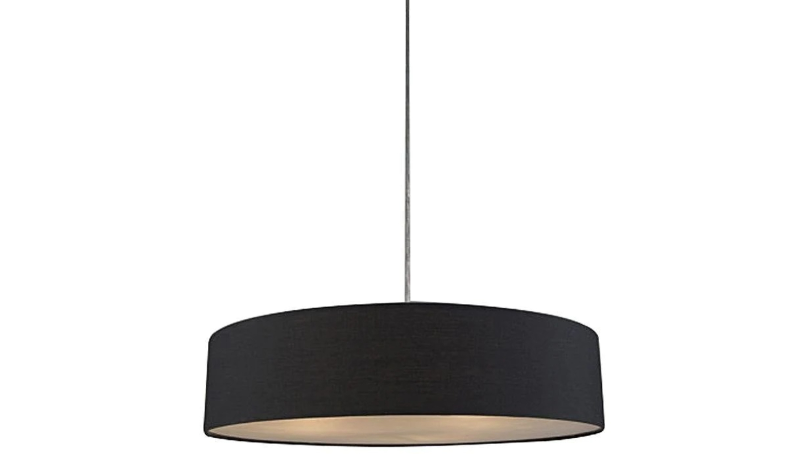Luminea Apollo Hanging Pendant Lamp Fabric Shade - Black