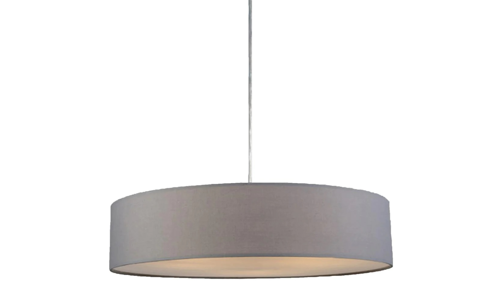 Luminea Apollo Hanging Pendant Lamp Fabric Shade - Grey