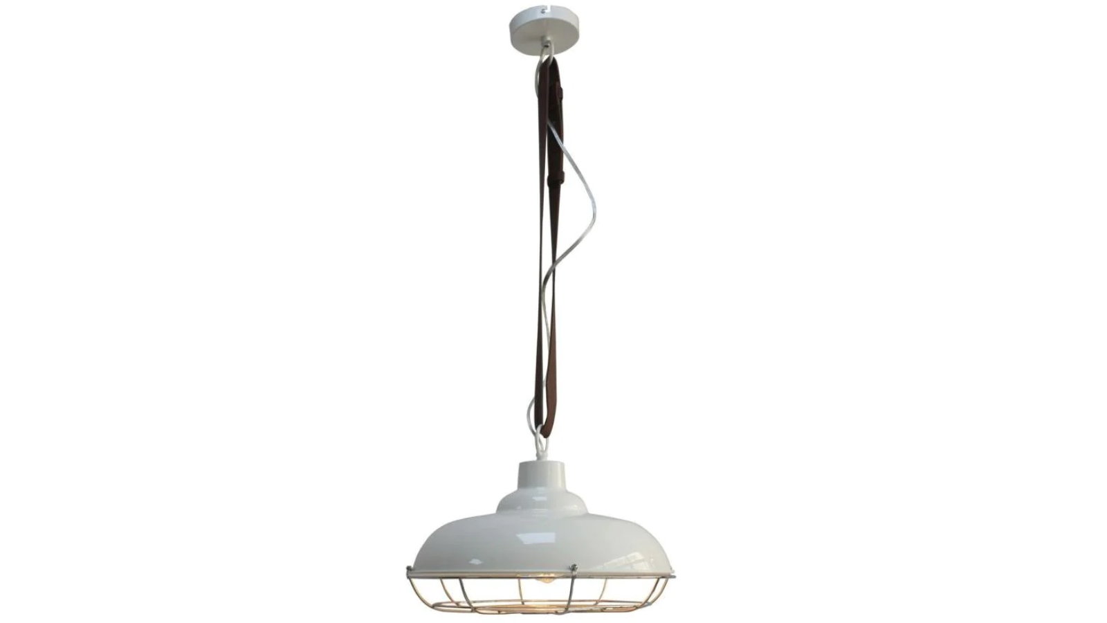 Luminea Edra Caged Belt White Hanging Pendant Lamp