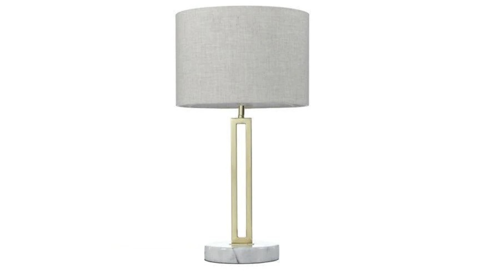 Luminea Metal Base Marble Ainsley Table Lamp - Grey
