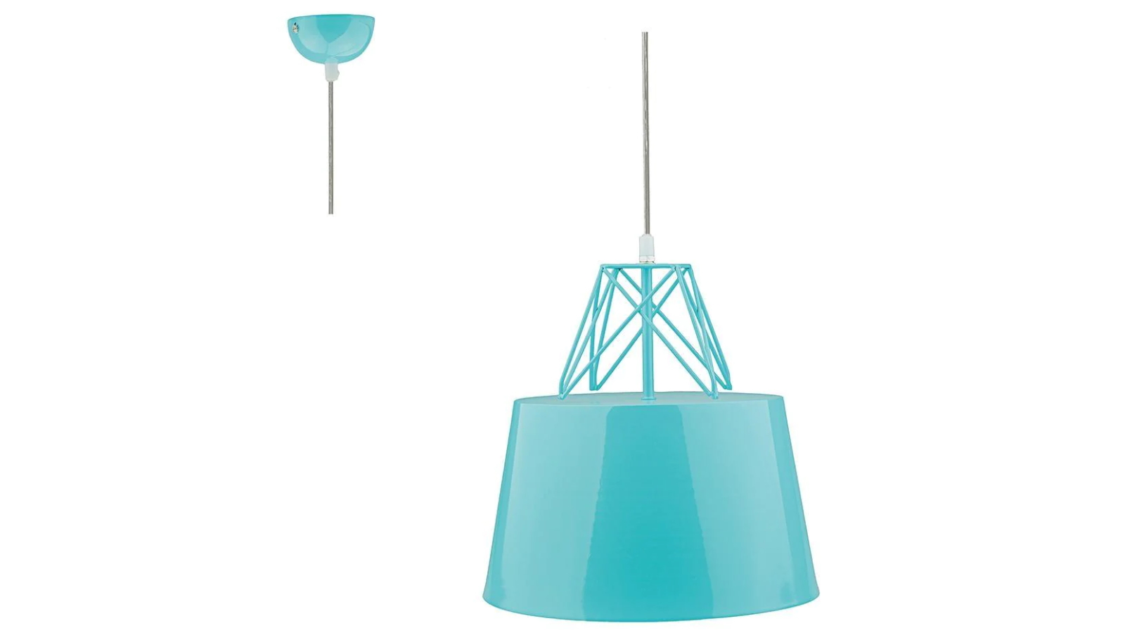 Luminea Blue Isaac Metal Hanging Pendant Light