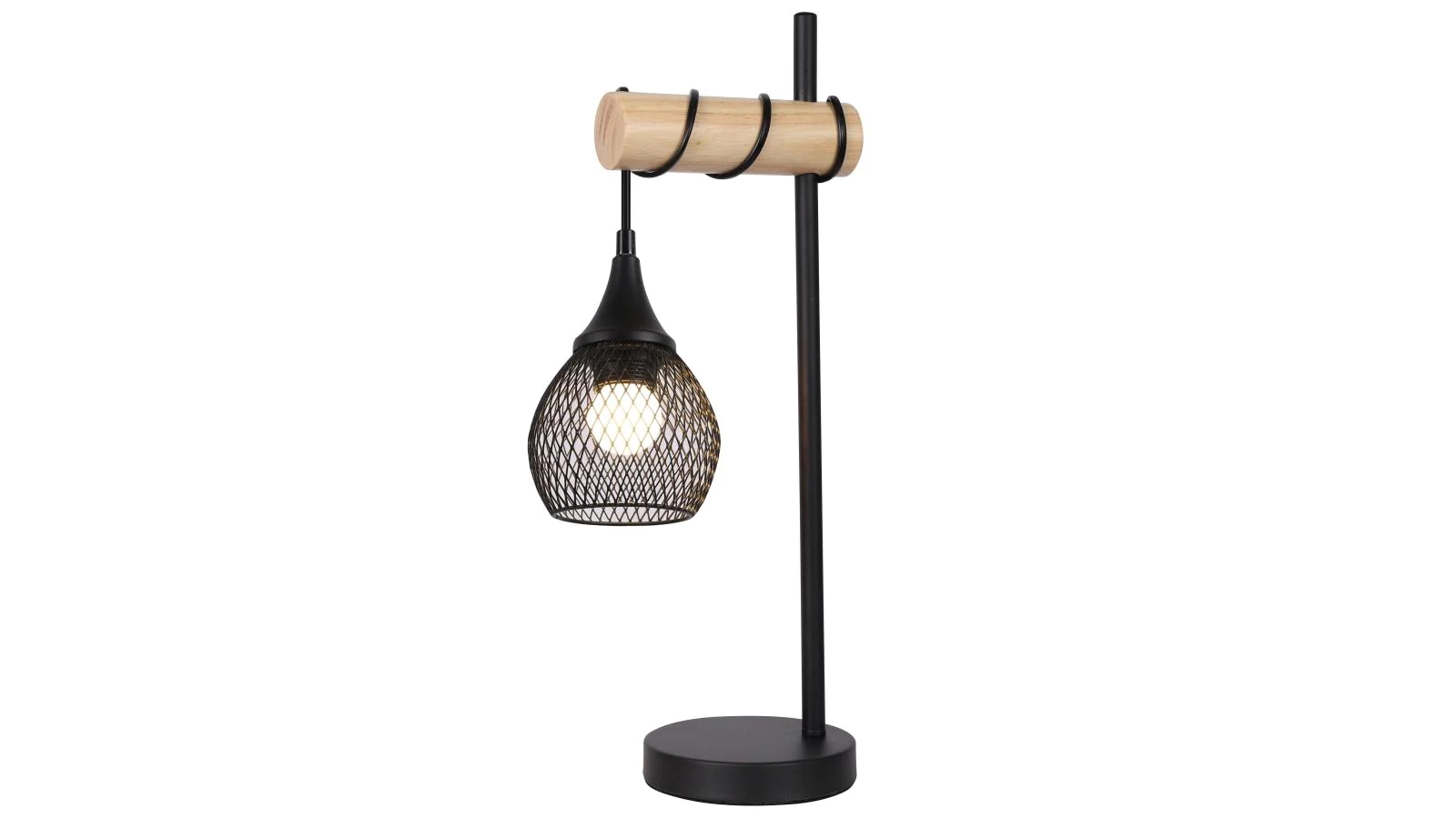 Luminea Black Vienna Table Desk Lamp with Metal Base