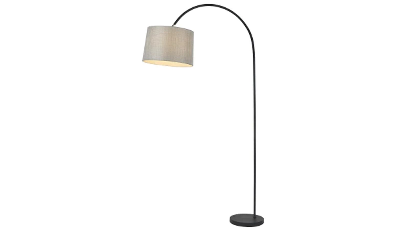 Luminea Chi Curved Arc Standing Floor Lamp - Grey