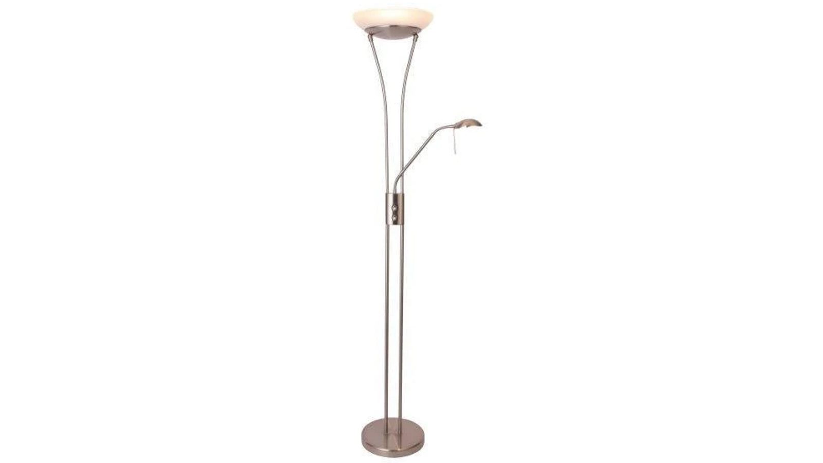 Luminea Fareeda Mother & Child LED Standing Floor Lamp - Satin Chrome