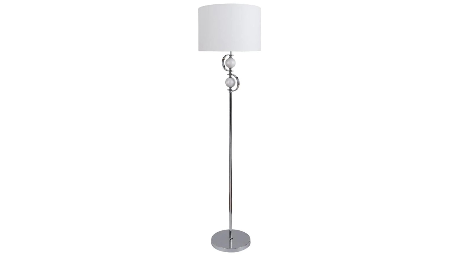 Luminea Virtue Modern Elegant Free Standing Reading Floor Lamp - White